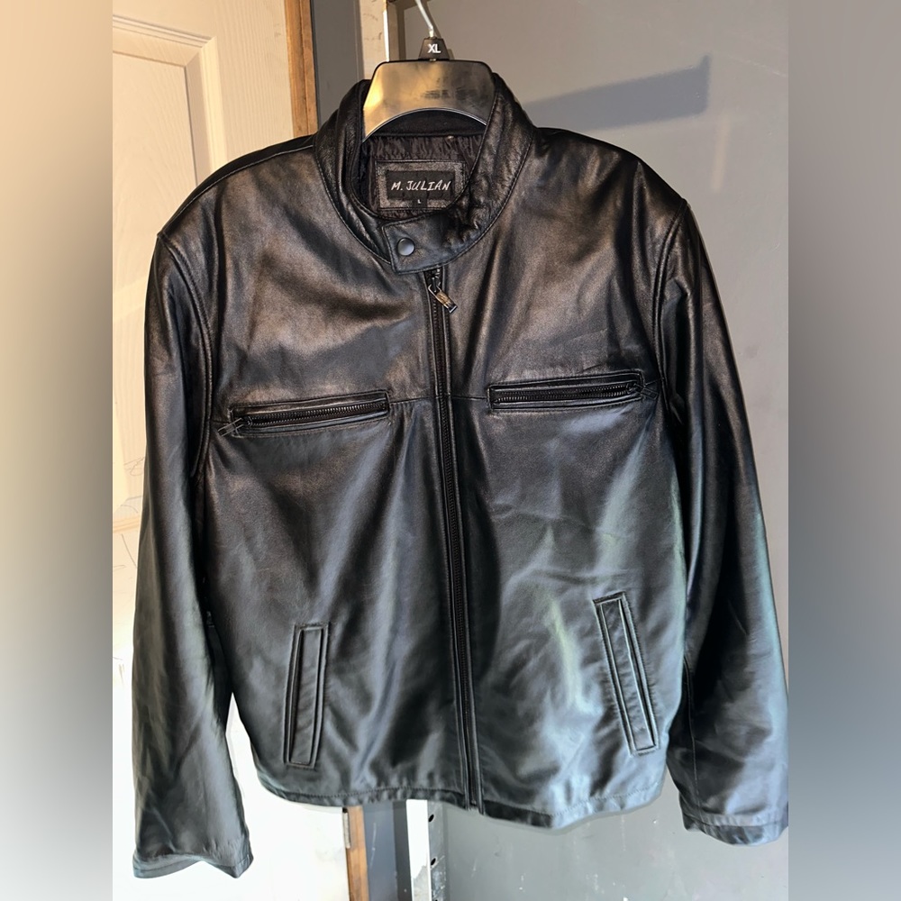 M Julian Womens large Leather biker jacket